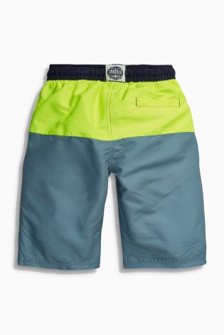 Grey/Yellow Colourblock Swim Shorts (3-16yrs)